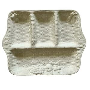 Loucarte Portugal Basketweave Fruit Embossed  platter
